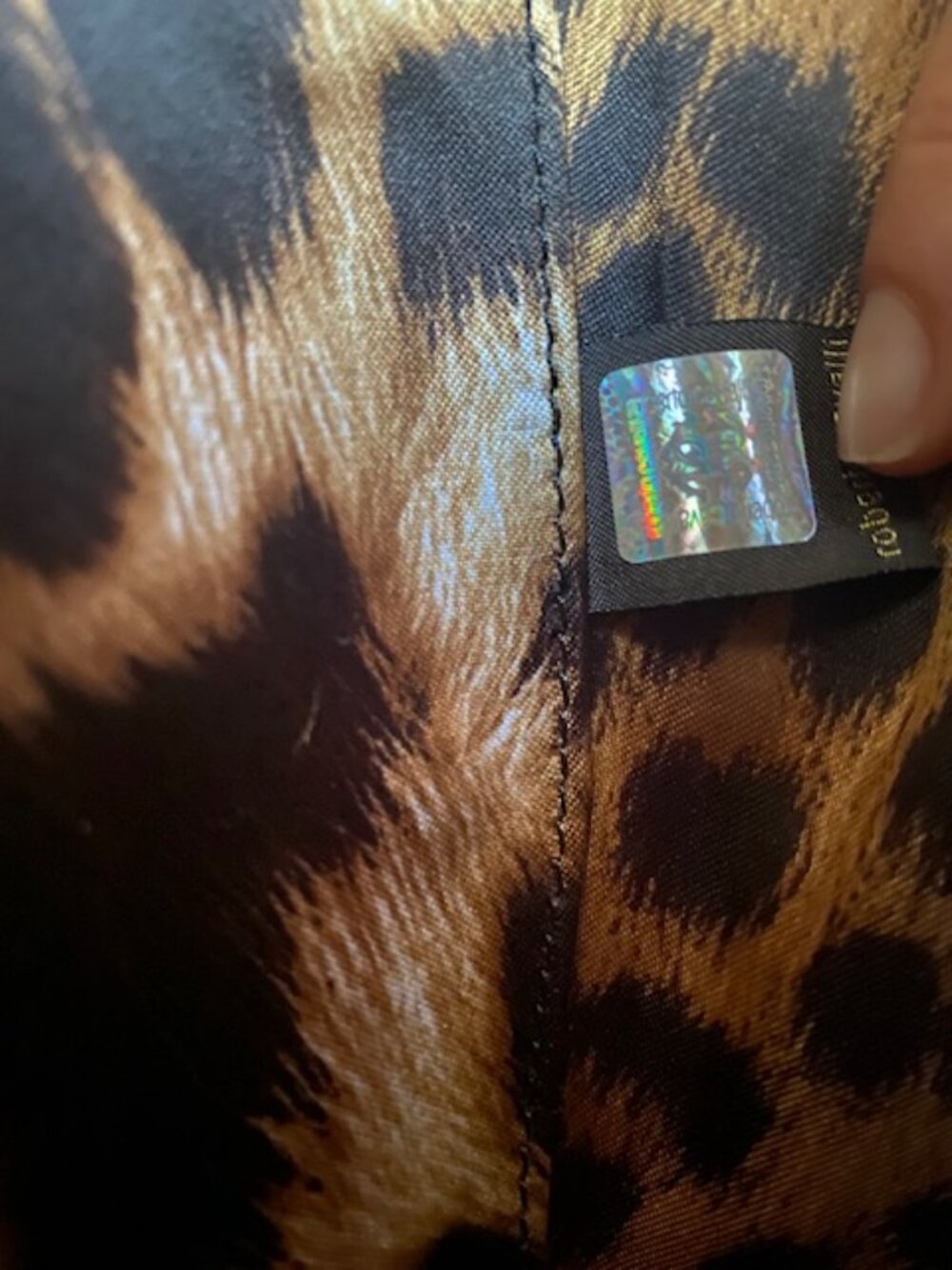 RARE ROBERTO CAVALLI DEA EMBELLISHED PONY-SKIN CLUTCH BLACK/GOLD TWIN GRIFFINS - Picture 8 of 9